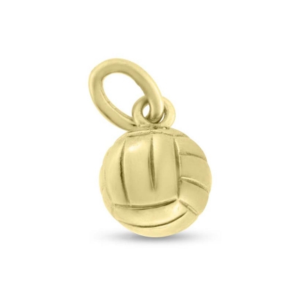 Billede af Vedhæng fodbold 11 mm. massiv 925s. forgyldt