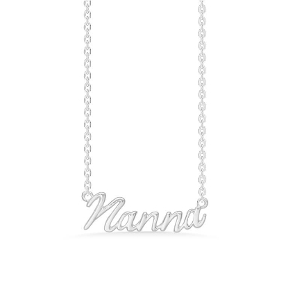 Billede af Studio Z "Name Tag - NANNA" halskæde sølv (40-45 cm)