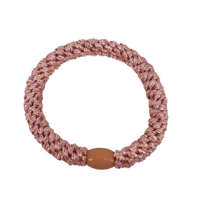 Billede af Aqua Dulce Hårelastik - Brun/rosa m. kobber glimmer + brun luk