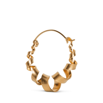 Billede af Jane Kønig Curly Hoop ørering sølv forgyldt (1stk)
