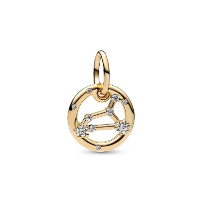 Billede af Pandora Zodiac Leo charm forgyldt metalblanding m. cz (Løve)