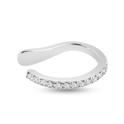 Billede af By Pind øredille sølv rhodineret med zirkoniasten