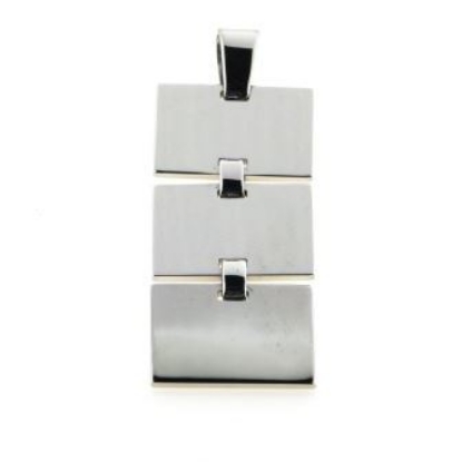 Billede af Vedhæng med plader 14 kt. hvidguld