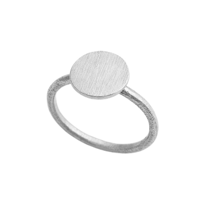 Billede af Susanne Friis Bjørner Ring sølv mat mønt 10 mm str. 48-60