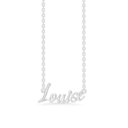 Billede af Studio Z "Name Tag - LOUISE" halskæde sølv (40-45 cm)
