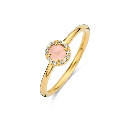 Billede af Spirit Icons Euphoria Pink ring forgyldt sølv m. krystal + cz (str. 58)
