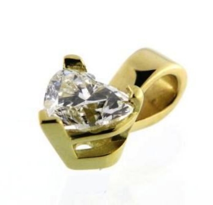 Billede af Vedhæng med hjerte slebet diamant, 0,25 ct. tw/vs