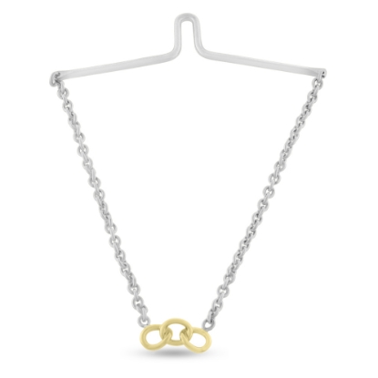 Billede af Loge, slipsekæde, kædeled 925 s. led 14 kt.