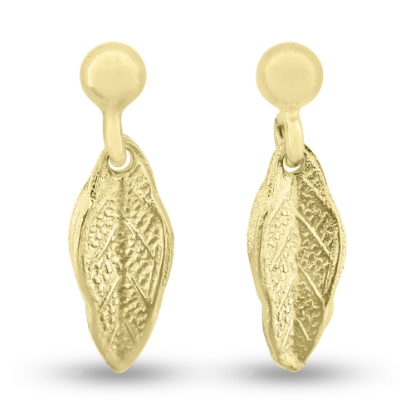 Billede af Øreringe "Dancing Leaves" 925s forgyldt sølv