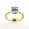Billede af Ring 4 grab. fatning, syn. sten, 8,0 mm. 8 kt facon 6,6 gr (prisen er excl. guld)