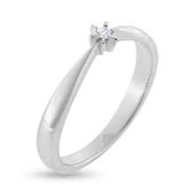 Billede af Ring brillant 0,03 w/vs 14 kt. hvg. 585