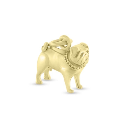 Billede af  Vedhæng hund mops i 14 kt.