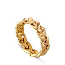 Billede af Jane Kønig Big Braided ring sølv forgyldt flet str. 46
