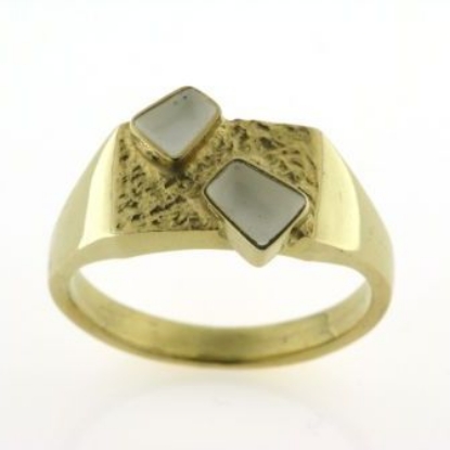 Billede af Herrering m. 2 tænder 8 kt