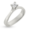 Billede af "Hill" ring m. diamant 0,20 w/vs. i 14 kt. Hvg.
