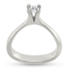 Billede af "Hill" ring m. diamant 0,20 w/vs. i 14 kt. Hvg.