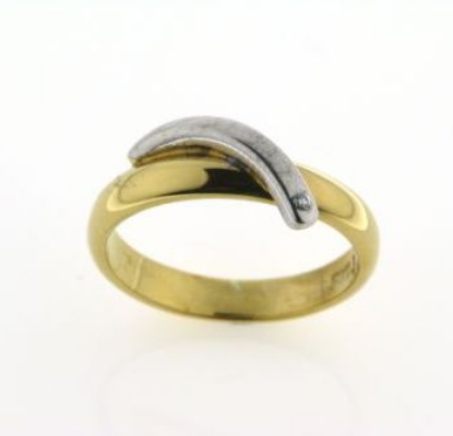 Billede af Ring m. pynt 1 syn. sten 1,5 mm. 8 kt.