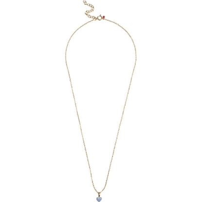 Billede af ENAMEL Copenhagen Amore Steel Blue halskæde forgyldt sølv (45 + 5 cm)
