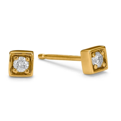 Billede af Kranz&Ziegler COUTURE ørestik 14 karat m/2x0,05 ct w/si