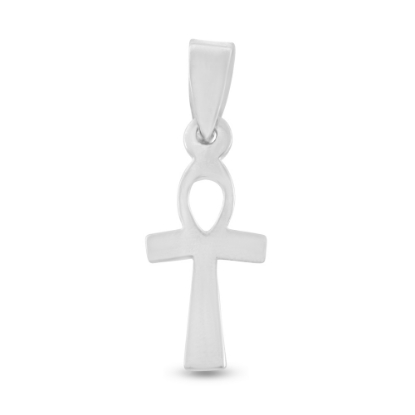 Billede af By Pind blankt  kors sølv med hank livets nøgle