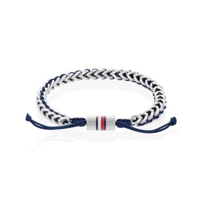 Billede af Tommy Hilfiger flettet armbånd metal og nylon