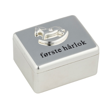 Billede af Forsølvet æske "Første Hårlok" Bambino