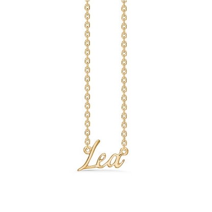 Billede af Studio Z "Name Tag - LEA" halskæde forgyldt sølv (40-45 cm)