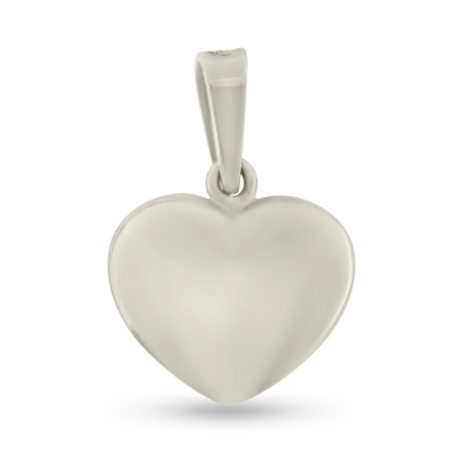 Billede af Vedhæng hjerte, massivt med patz, 14 kt. hvg.