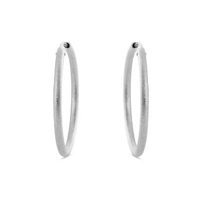 Billede af Susanne Friis Bjørner Creol sølv mat rør hængslet lukning 30 mm