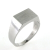 Billede af Herrering m. lukket bund m. plade 9*13mm 14 kt. hvg.