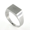 Billede af Herrering m. lukket bund m. plade 9*13mm 14 kt. hvg.