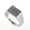 Billede af Herrering m. lukket bund m. plade 9*13mm 14 kt. hvg.