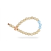 Billede af &Imagine armbånd Blue Sky m. 8mm trækugler og emaljebeads rosaforgyldt lås 23 cm