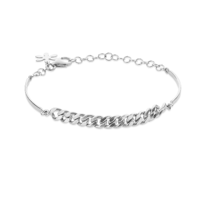 Billede af *Susanne Friis Bjørner Armbånd sølv fast stykke med 5 mm panser i midten