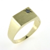 Billede af Herrering m. lukket bund, brill. 0,10 w/vs. 8 kt.