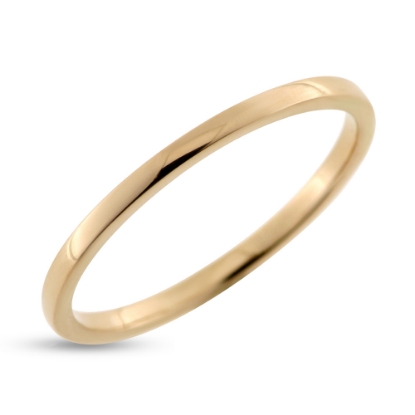 Billede af Garderring blank, bredde 1,6 mm, tyk 1,7 mm 14 kt rødt guld