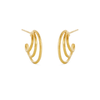 Billede af Susanne Friis Bjørner Creol sølv forgyldt tre graduerede tråde 16 mm