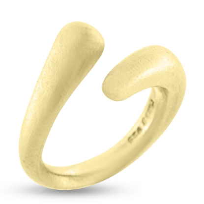 Billede af Ring "Staggered" 925s forgyldt sølv