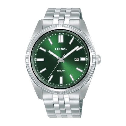 Billede af Lorus Classic herreur stål grøn skive 5bar 42mm