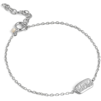 Billede af ENAMEL Copenhagen Mom armbånd sølv (15+3cm)