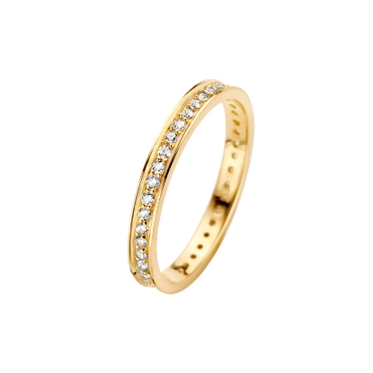 Billede af Spirit Icons Chic ring 2,5 mm. 14 karat guld med 0,43 ct. w/vs str. 48-60