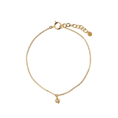 Billede af STINE A armbånd PlanBørnefonden Petit Flow forgyldt sølv m. cz (15,5-18 cm)