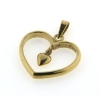 Billede af Vedh. m. lille løs hæg. hjerte 8 kt. (gl. ring bruges)