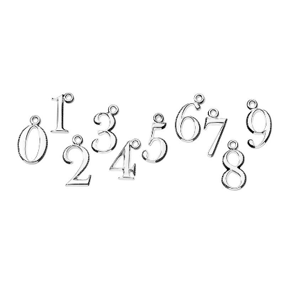 Billede af Line & Jo Miss P6 Medium antique oval number collection sølv