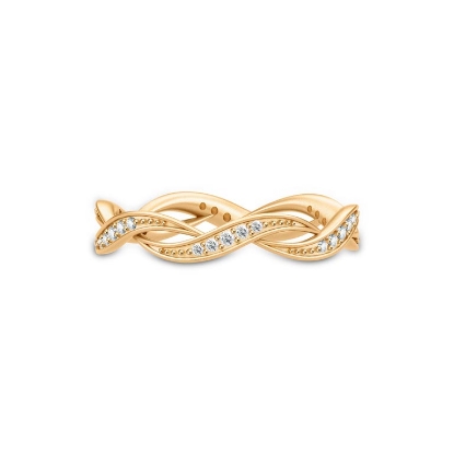 Billede af Julie Sandlau Ocean ring forgyldt sølv cz str. 58