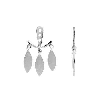 Billede af STINE A vedhæng Dancing Three Leaves Behind Ear sølv rhodineret (1 stk)