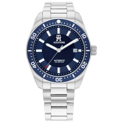 Billede af Tommy Hilfiger TH85 herreur automatik stål blå skive 40mm 10bar