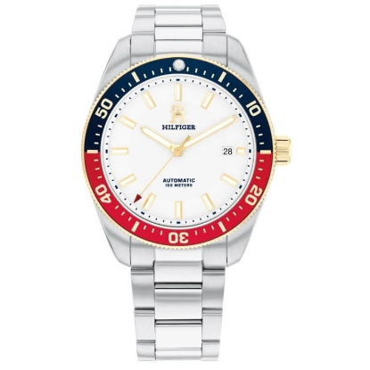 Billede af Tommy Hilfiger TH85 herreur automatik stål hvid skive 40mm 10bar