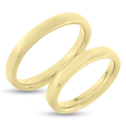 Billede af Vielses & Forlovelses ringe,oval profil 3,1 * 2,0 mm. 14 kt. 