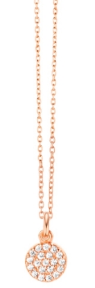 Billede af Spirit Icons halskæde m vedhæng 'Mini' sølv rosafg m. zir